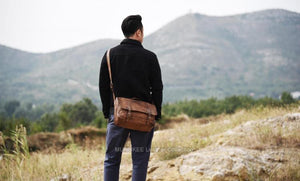 Vintage Genuine Leather Messenger Bag