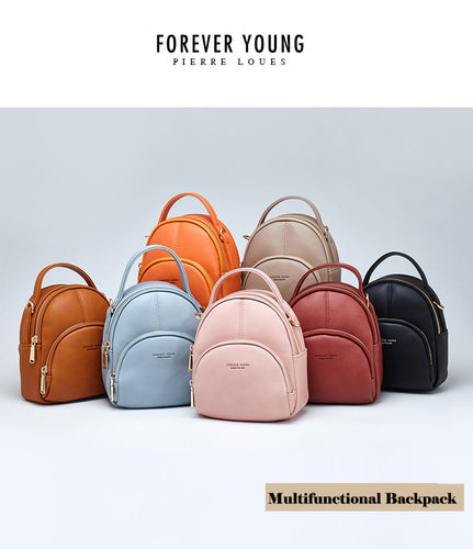 Mini Soft Touch Multi-Function Leather Backpack