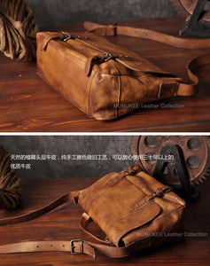 Vintage Genuine Leather Messenger Bag