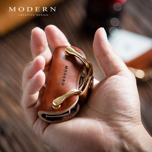 Genuine Leather Wallet Keychain  Key Organizer